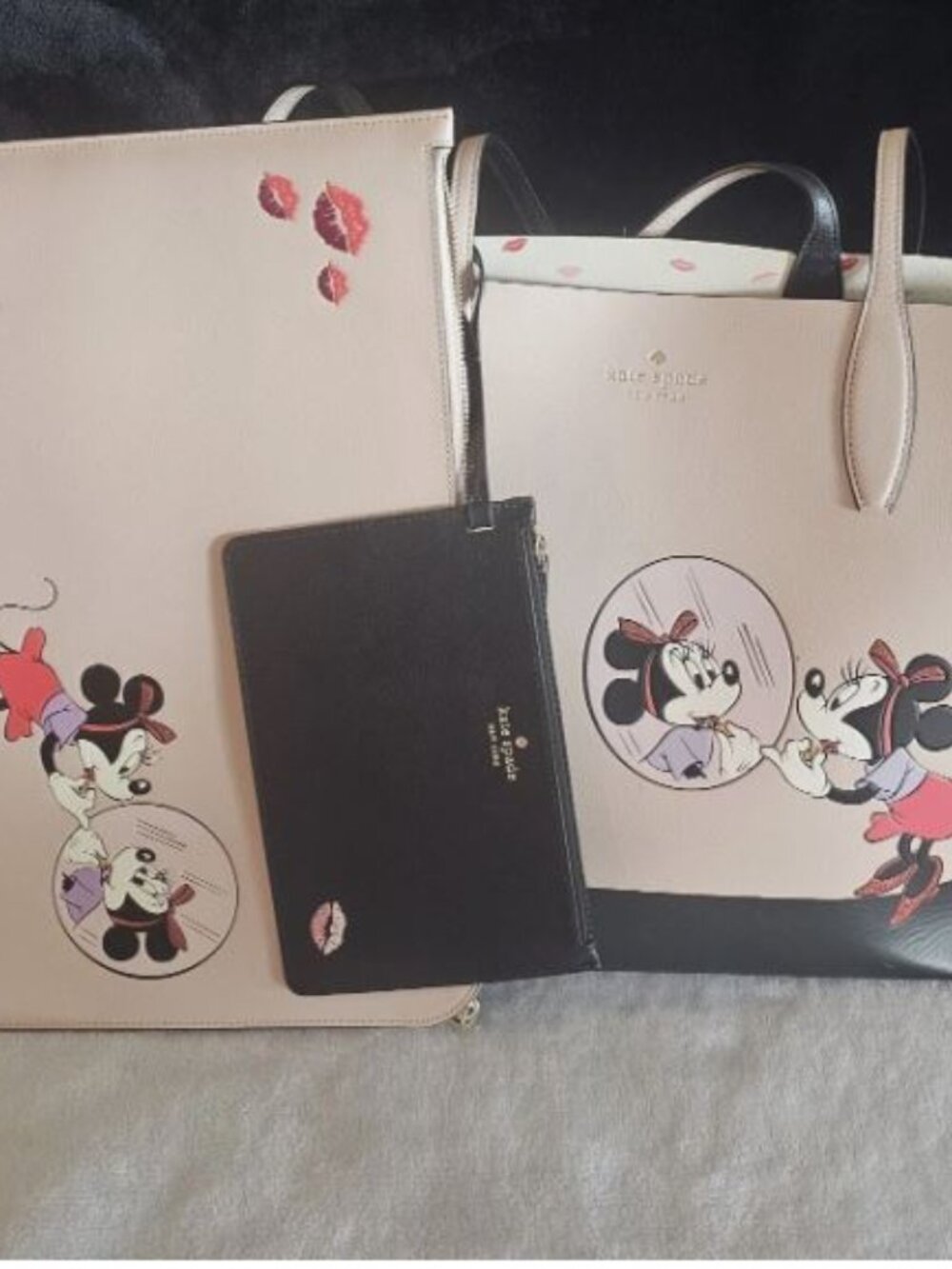 Disney x Kate Spade Minnie Mouse Large Reversible Tote, Pouch, & Laptop Sleeve